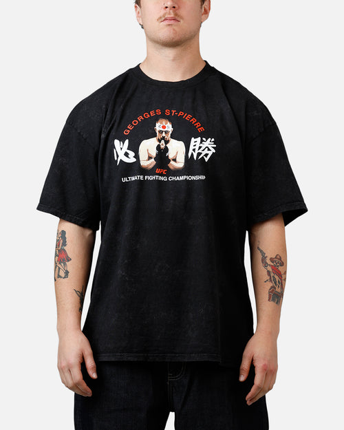 UFC By Culture Kings Georges St-Pierre Goat T-Shirt Black Acidwash