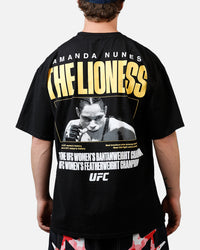 UFC By Culture Kings Amanda Nunes Goat T-Shirt Black Acidwash