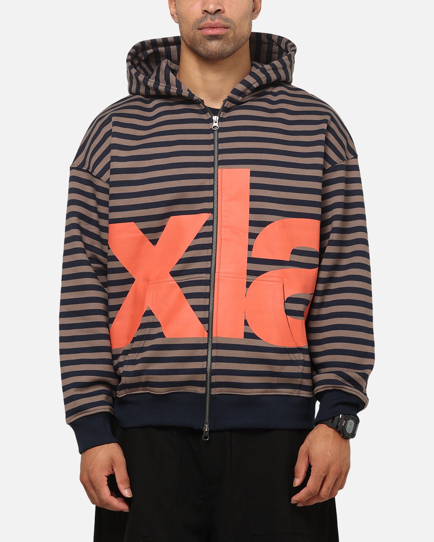 X-Large Mocha Captain Zip Hoodie Black | Culture Kings