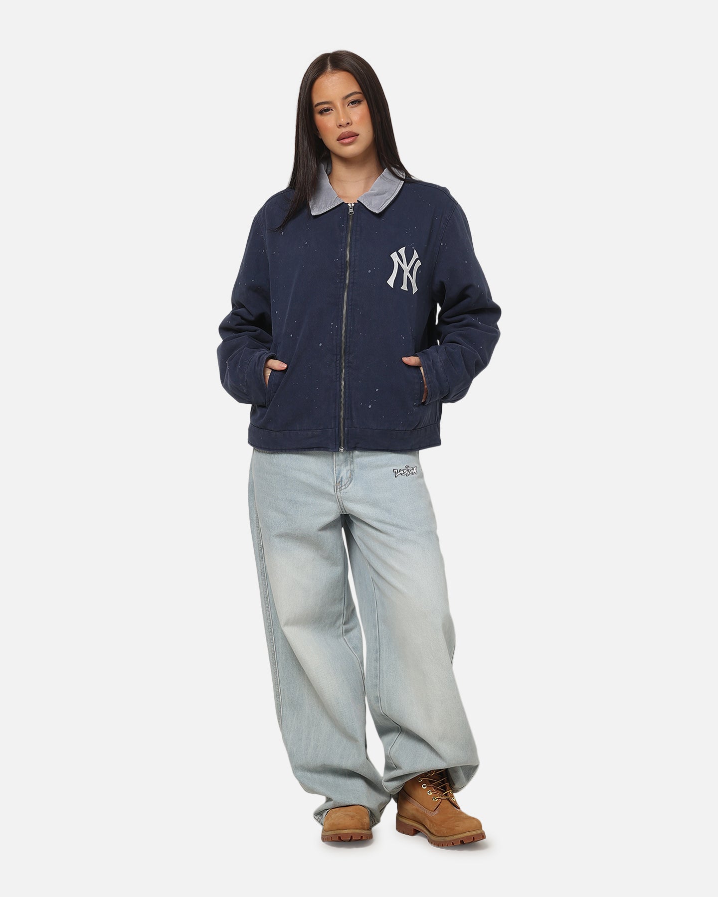 Majestic Athletic New York Yankees Paint Splat Carpenter Jacket