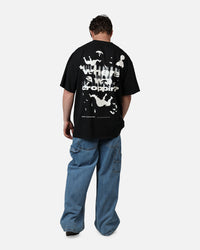 73Studio X Fortnite Where We Droppin T-Shirt Black Acidwash