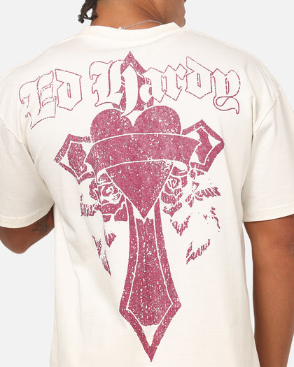 Ed Hardy Sacred Heart T-Shirt Off White