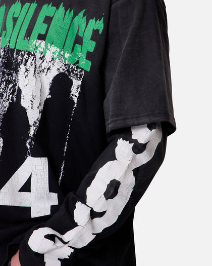 MNML Listen In Silence Long Sleeve T-Shirt Black
