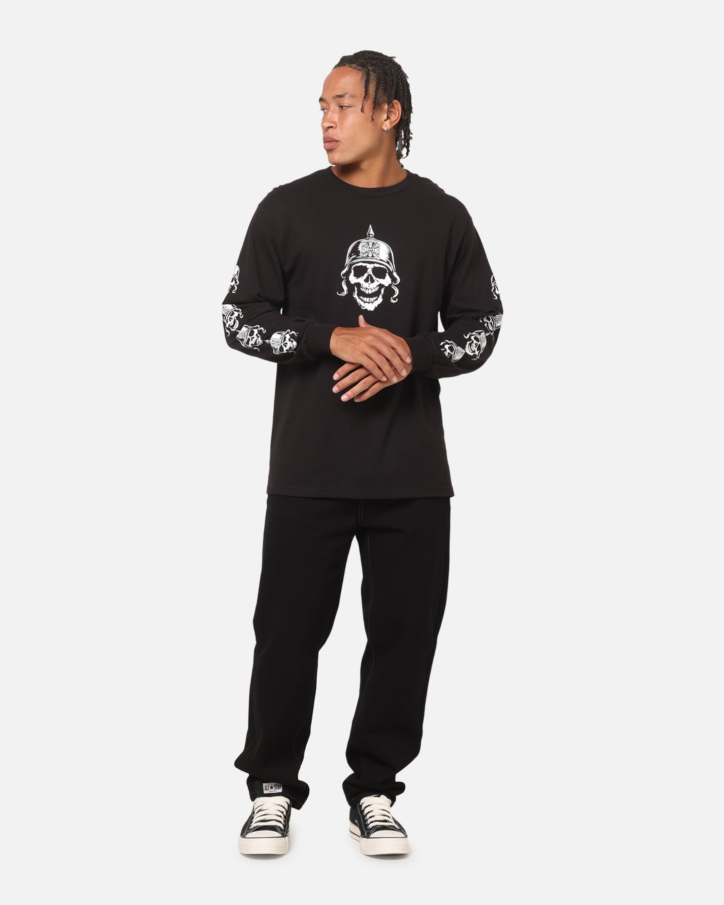 West Coast Choppers Skulls Long Sleeve T-Shirt Black | Culture Kings