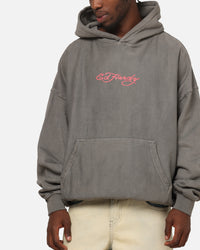 Ed Hardy Bloom Hoodie Washed Charcoal