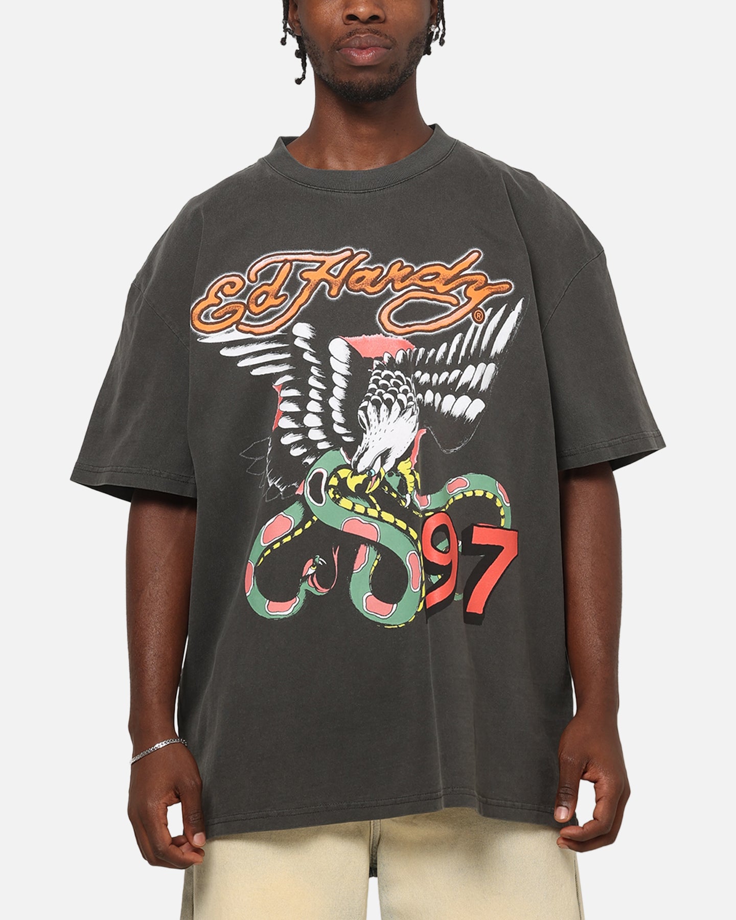 Ed Hardy Hardy Motors T-Shirt Washed Black | Culture Kings