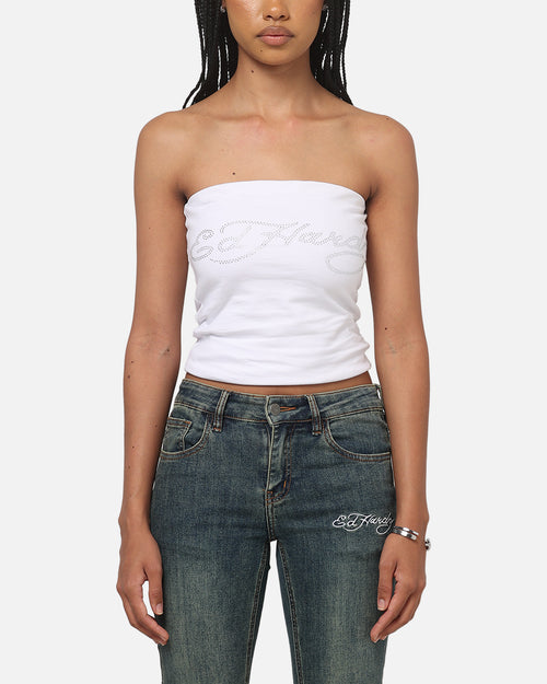 Ed Hardy Women's Dragon Boob Tube White