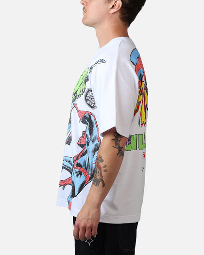 73Studio Marvel The Hulk Lashes Out All Over Print T-Shirt White