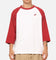 Nike 3/4 Sleeve Raglan Top Crimson/White