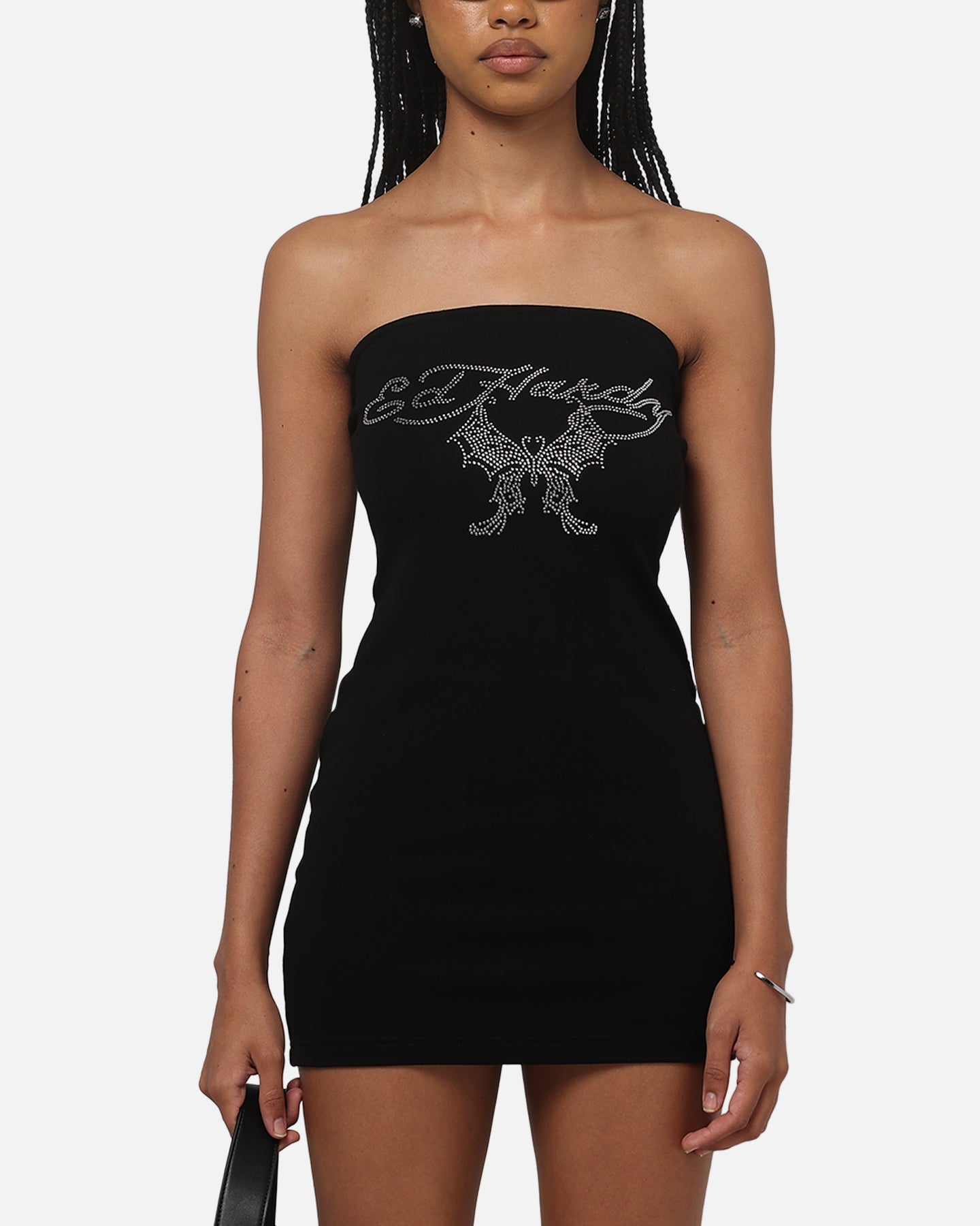Ed Hardy Women's Butterfly Strapless Dress Black | Culture Kings