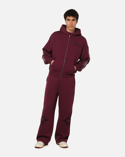 Ed Hardy Trinity Rhinestone Zip Hoodie Plum
