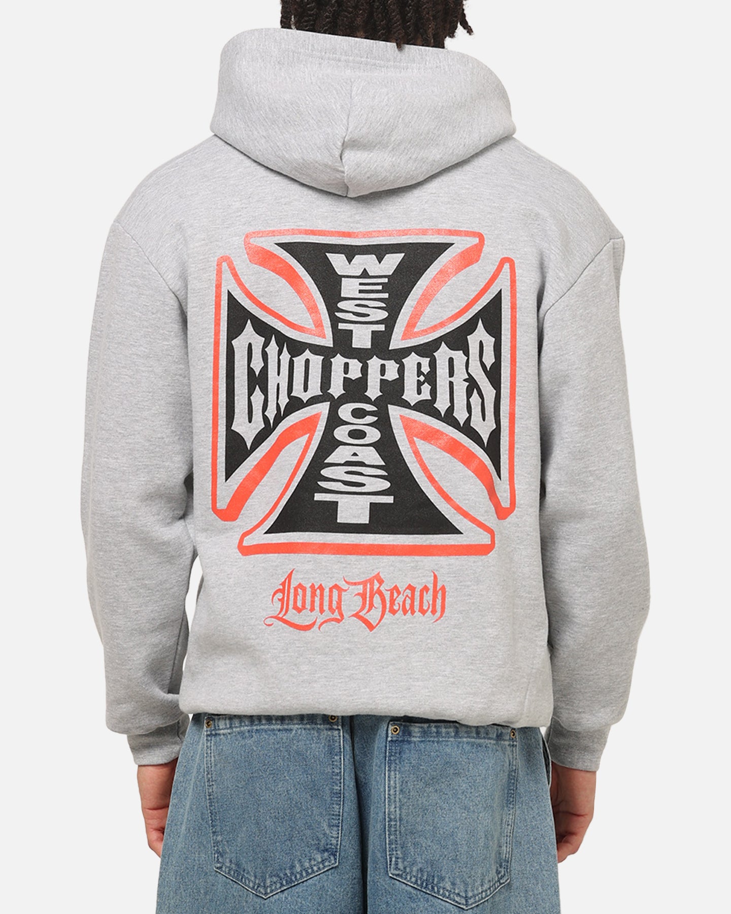 West Coast Choppers Choppers Cross Hoodie Grey Marle | Culture Kings