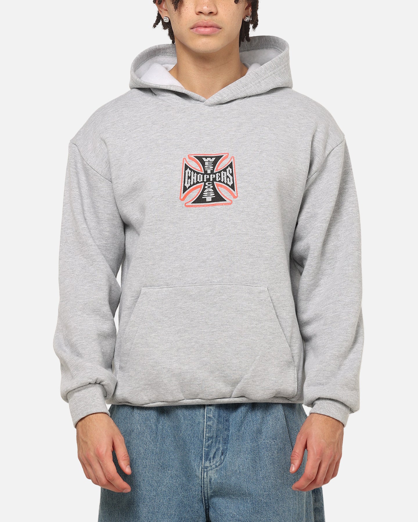 West Coast Choppers Choppers Cross Hoodie Grey Marle | Culture Kings