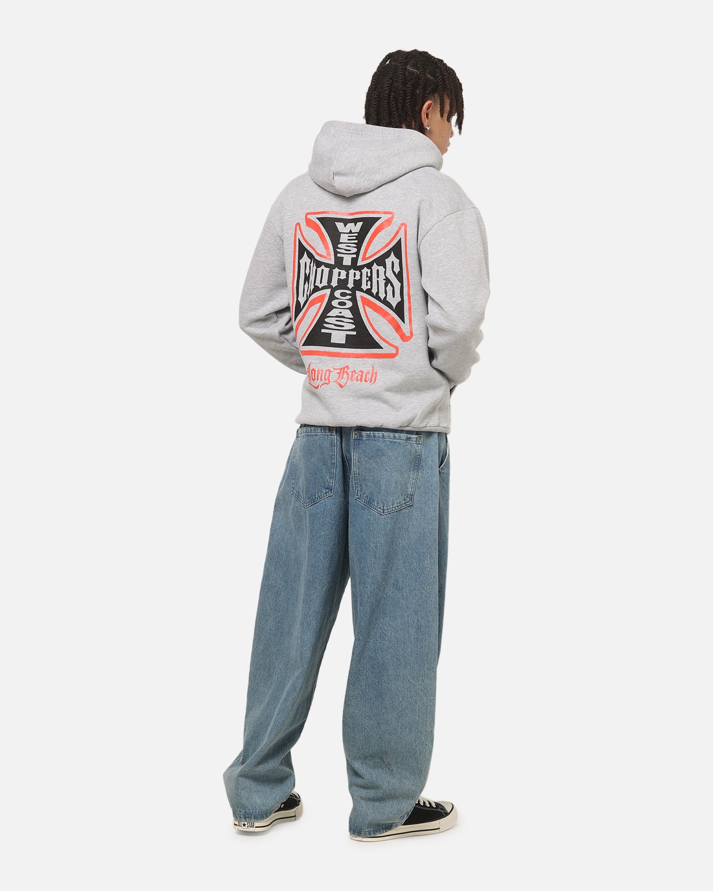 West Coast Choppers Choppers Cross Hoodie Grey Marle | Culture Kings