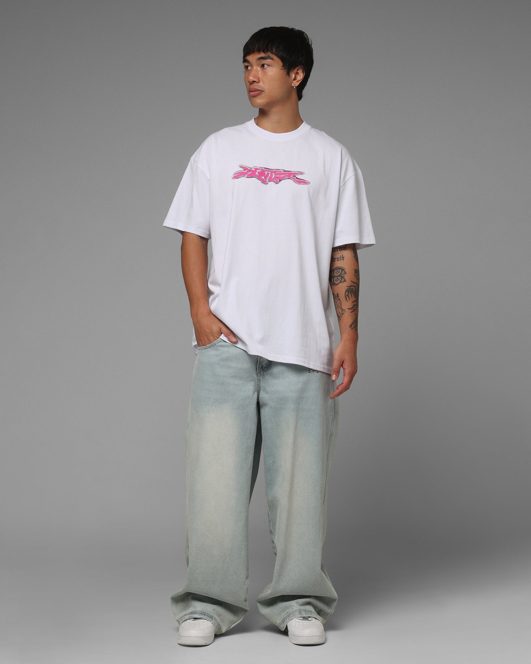 Loiter Cyber Logo T-Shirt White | Culture Kings