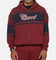 Carre Varsity Stripe Zip Hoodie Burgundy/Navy