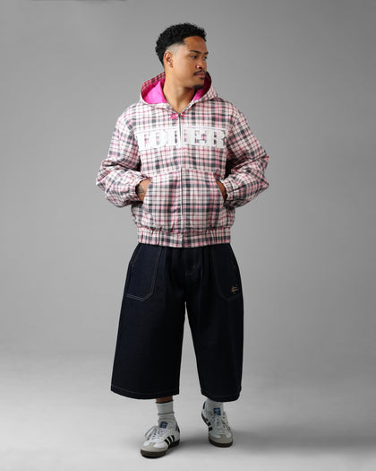 Loiter Racer Work Jacket Pink Plaid