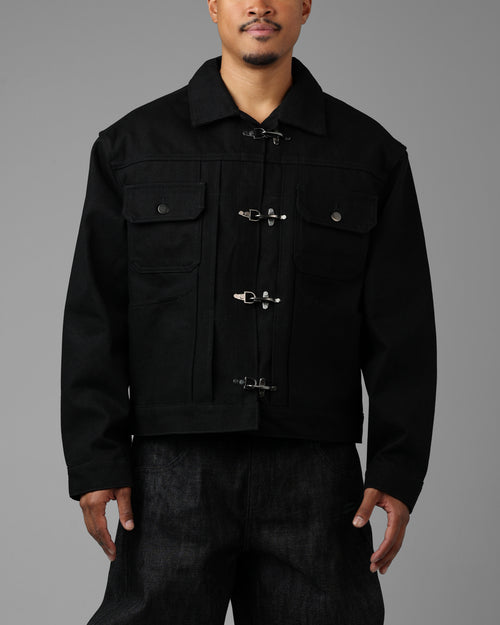 Loiter Hybrid Denim Jacket Black