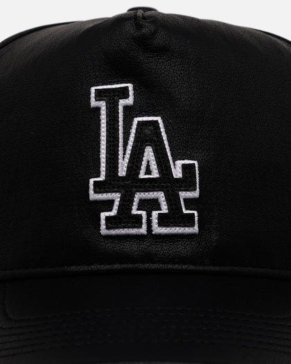 47 Brand Los Angeles Dodgers 'Leather' Hitch Strapback Black