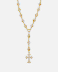 Saint Morta Rosary Cross Chain Gold