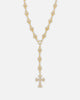 Saint Morta Rosary Cross Chain Gold