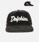 New Era Dolphins 'NRL Golfer Washed Black' Pre-Curved Corduroy Golfer Snapback Washed Black