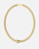 Guess Mainline Panther 21" Crystal Gold Necklace Gold