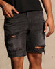 Saint Morta Destroyer Distressed Shorts Vintage Black