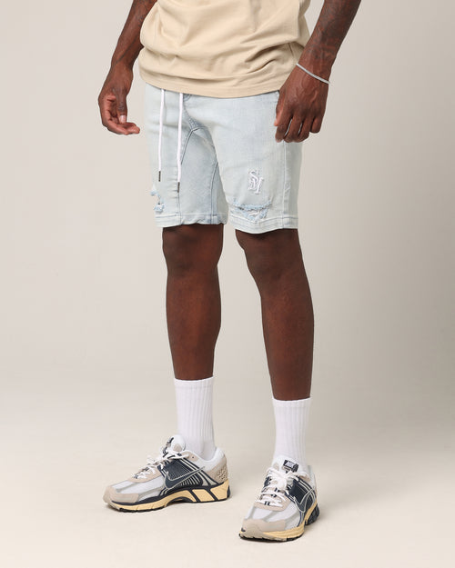 Saint Morta Annex Denim Shorts Light Blue