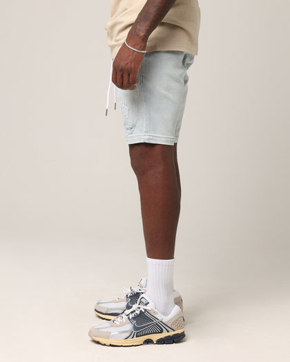 Saint Morta Annex Denim Shorts Light Blue