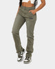 Loiter Demolition Flare Jeans Khaki