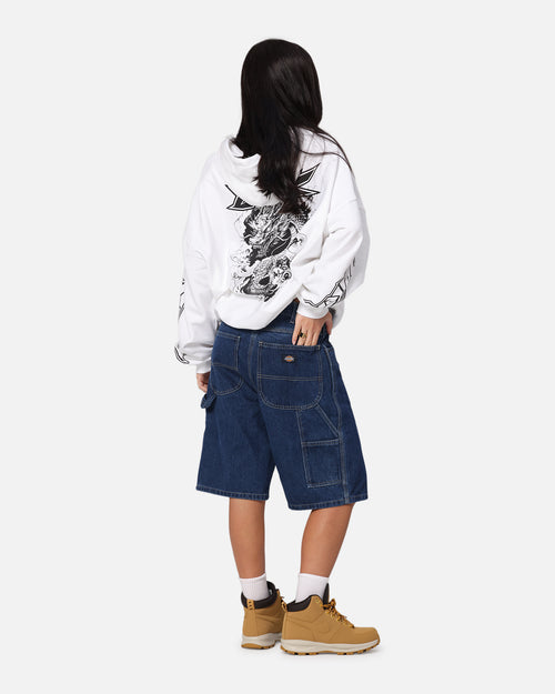 Dickies Relaxed Fit Carpenter Shorts Stone Washed Indigo