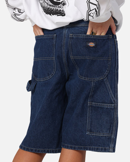 Dickies Relaxed Fit Carpenter Shorts Stone Washed Indigo