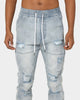 Carré Distressed Premiere Joggers Light Blue
