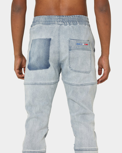 Carré Distressed Premiere Joggers Light Blue