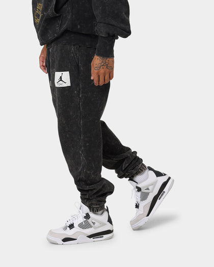 Jordan Essential Statement Washed Fleece Pants Black