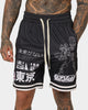 Goat Crew Patchwork Shorts Black/White