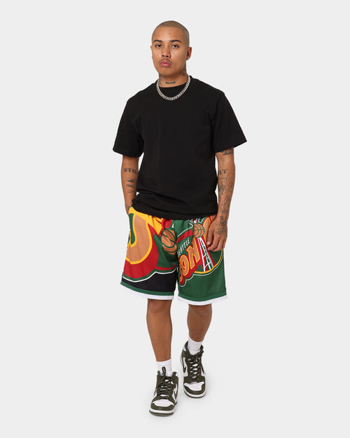 Mitchell & Ness Seattle Supersonics Big Face Shorts 5.0 Black
