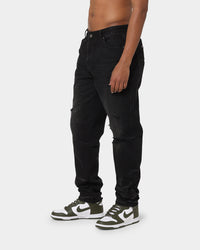 Carré Bouffant Distressed Jeans Washed Black