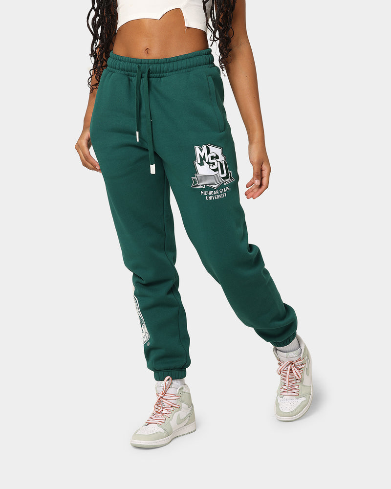 National Collegiate Athletic Association Michigan State University Spartans Women's W Letter Patch Tracksuits Rain Forest