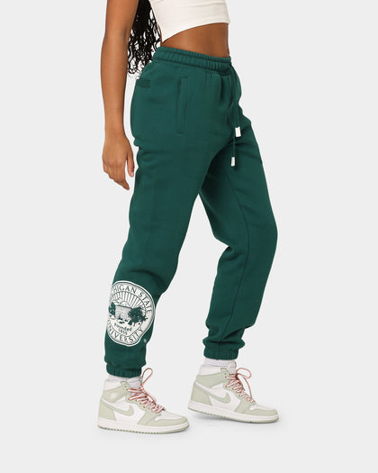 National Collegiate Athletic Association Michigan State University Spartans Women's W Letter Patch Tracksuits Rain Forest