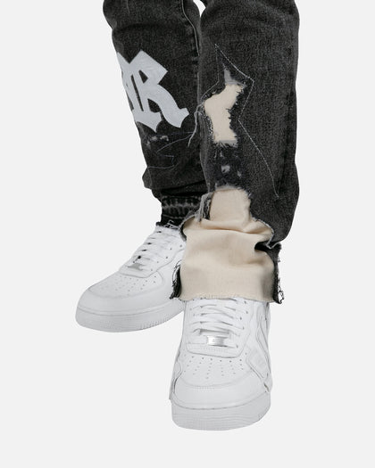 MNML D198 War Denim Pants Black/White