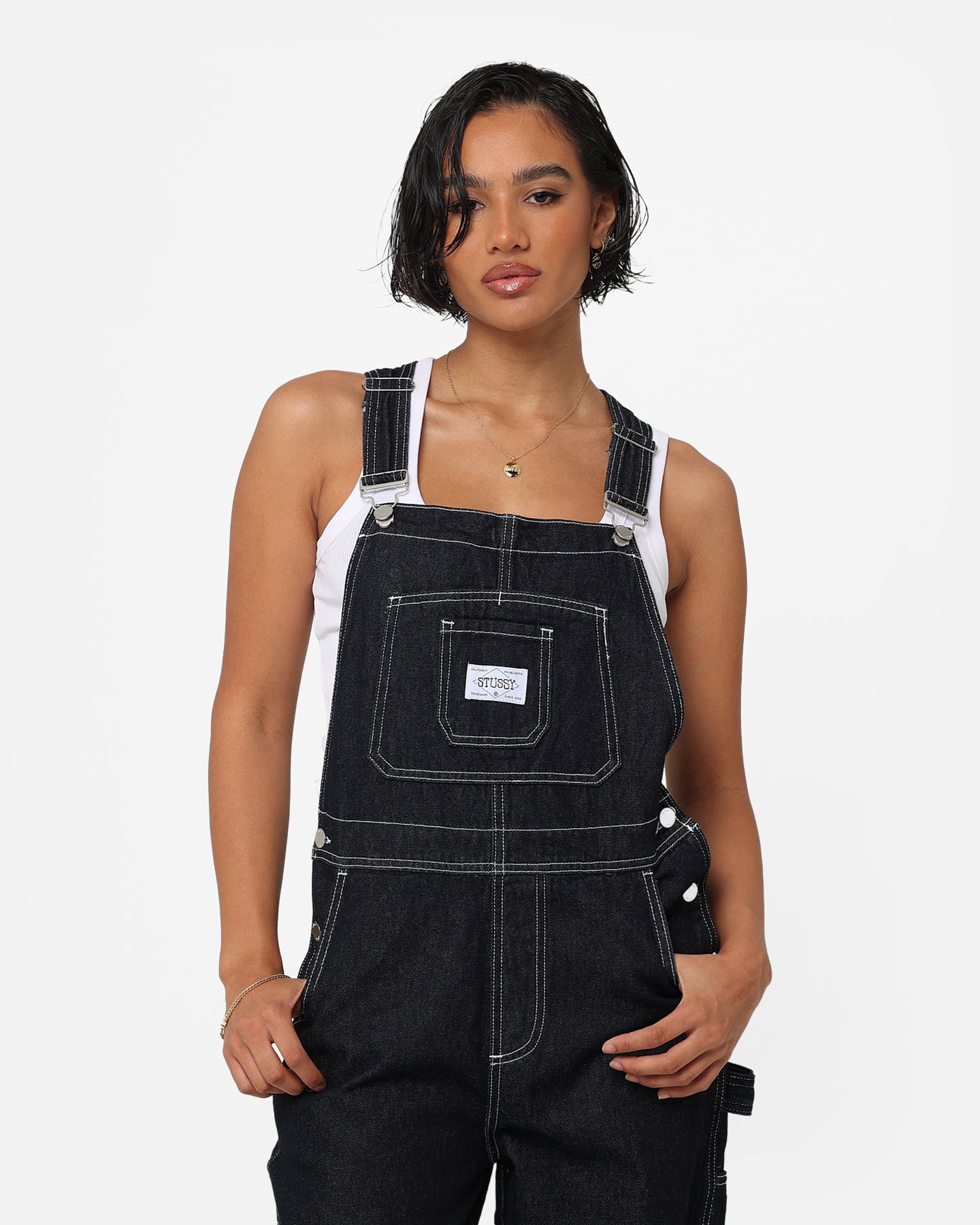 Stussy Women's Nevada Denim Overalls Denim | Culture Kings