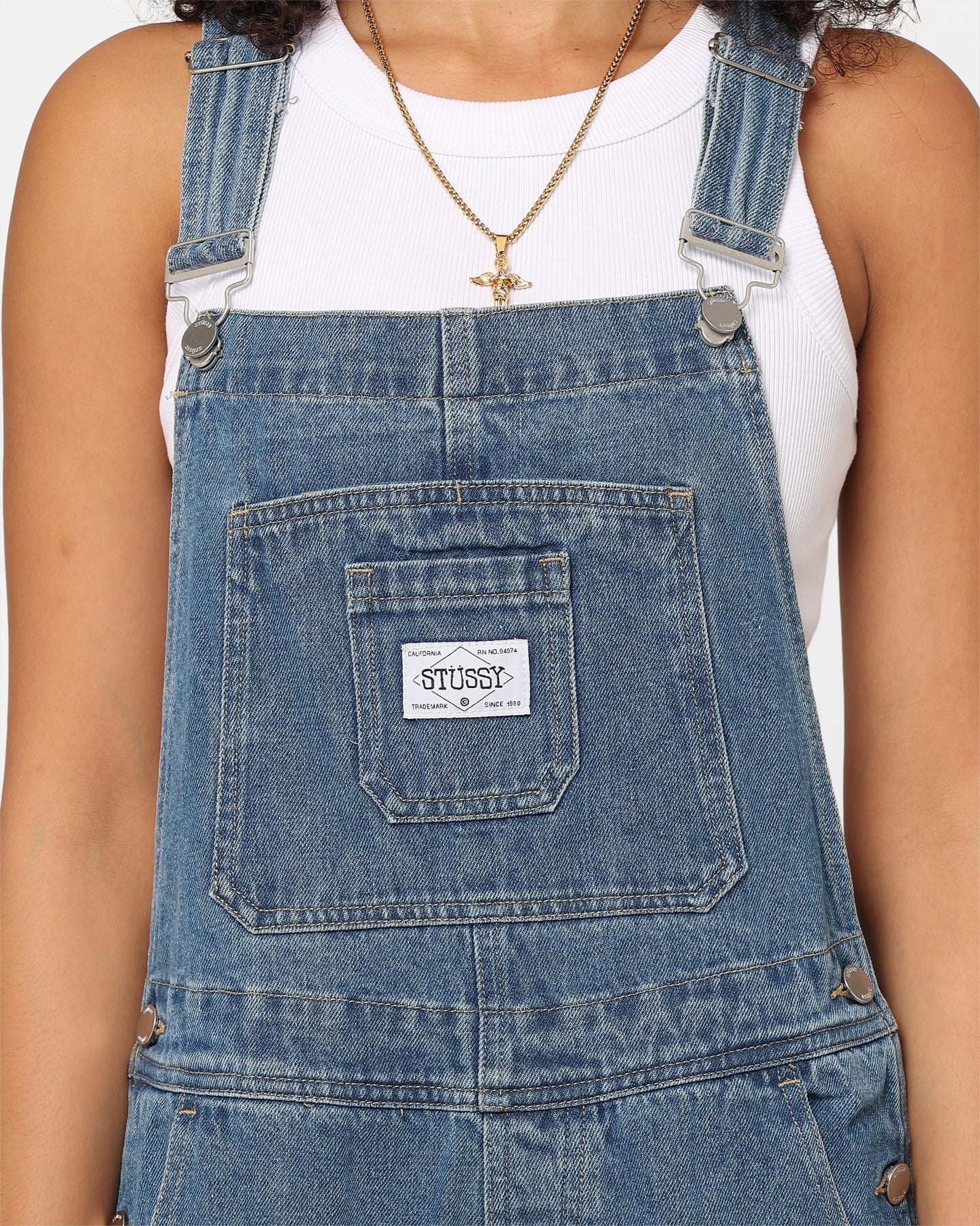 Stussy Women's Nevada Denim Overalls Indigo Denim | Culture