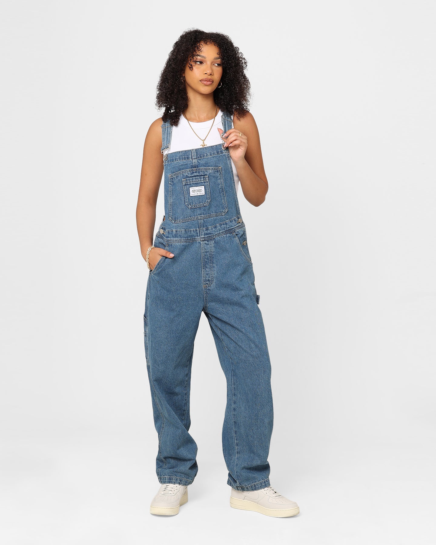 Stussy Women's Nevada Denim Overalls Indigo Denim | Culture Kings