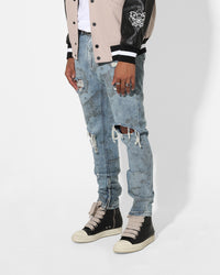 Saint Morta Acid Destroyer Jeans Blue/Black