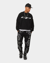 Carré Big Bandana Knitted Sweatpants Black