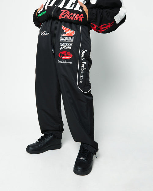Loiter Speedway Track Pants Black