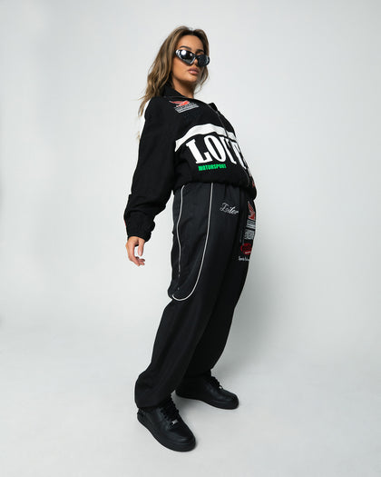 Loiter Speedway Track Pants Black