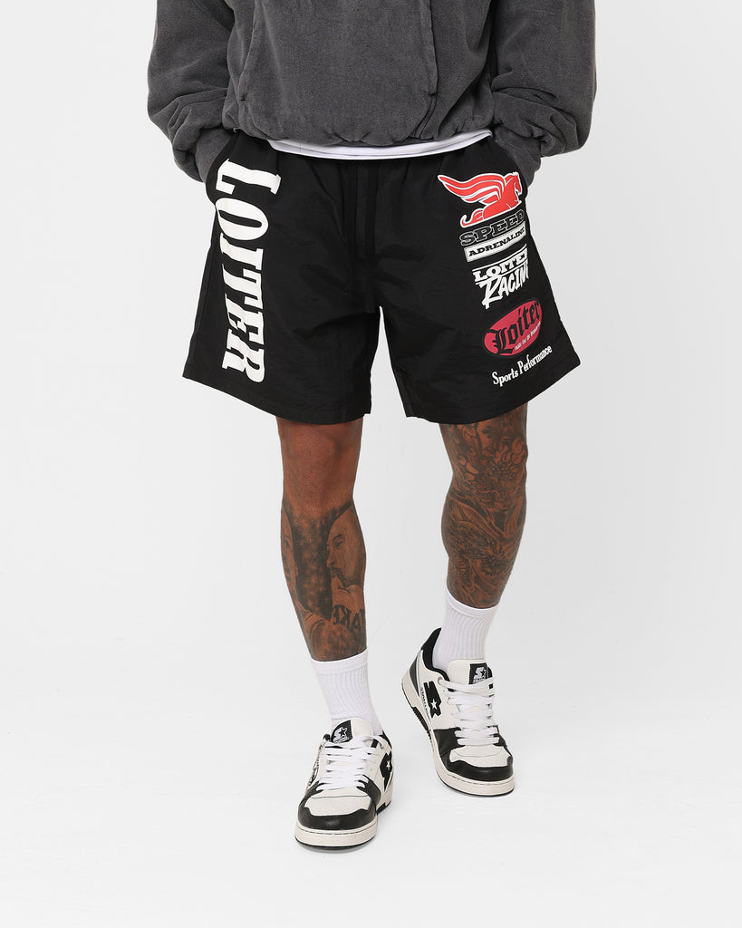 Loiter Speedway Walk Shorts Black | Culture Kings